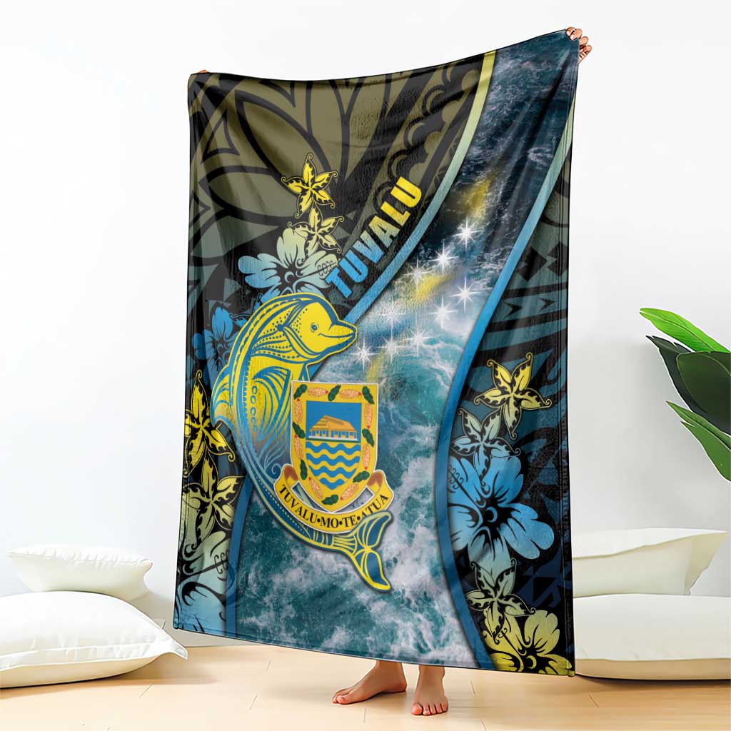 Tuvalu Blanket Dolphin On The Waves DT05 - Polynesian Pride