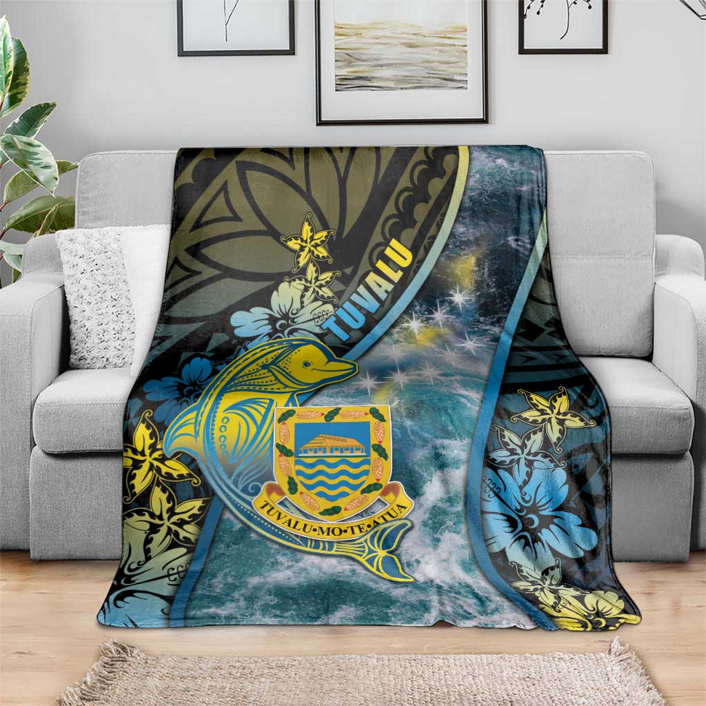 Tuvalu Blanket Dolphin On The Waves DT05 - Polynesian Pride