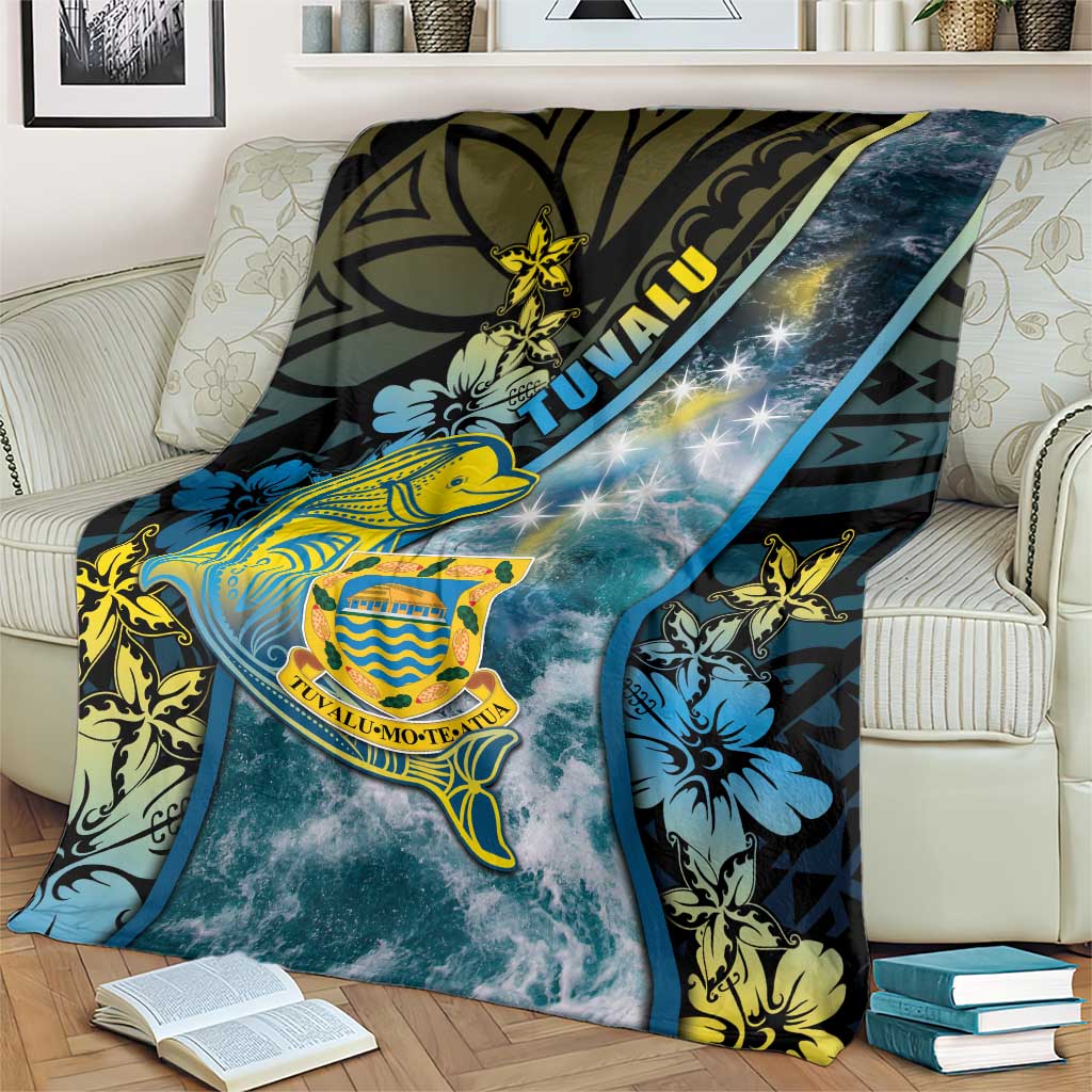 Tuvalu Blanket Dolphin On The Waves DT05 - Polynesian Pride
