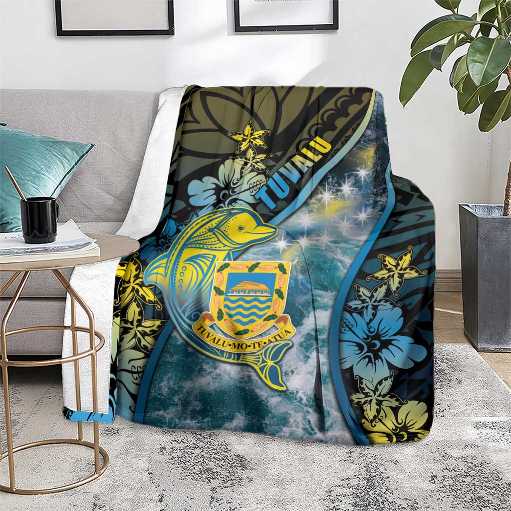 Tuvalu Blanket Dolphin On The Waves DT05 - Polynesian Pride