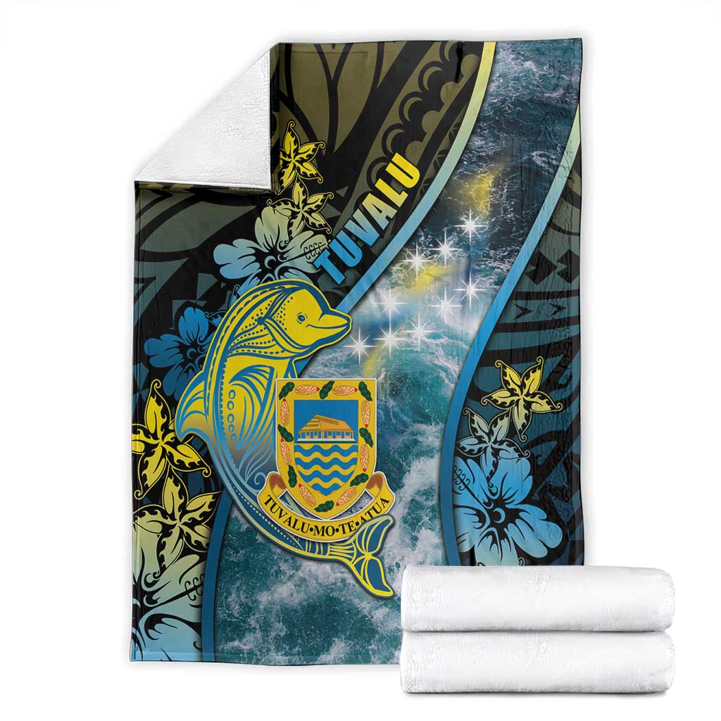 Tuvalu Blanket Dolphin On The Waves DT05 - Polynesian Pride