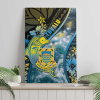 Tuvalu Canvas Wall Art Dolphin On The Waves DT05 - Polynesian Pride