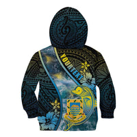 Personalised Tuvalu Kid Hoodie Dolphin On The Waves DT05 - Polynesian Pride