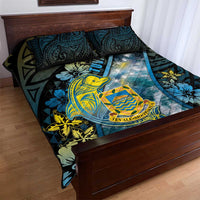 Tuvalu Quilt Bed Set Dolphin On The Waves DT05 - Polynesian Pride