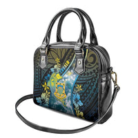 Tuvalu Shoulder Handbag Dolphin On The Waves DT05 - Polynesian Pride