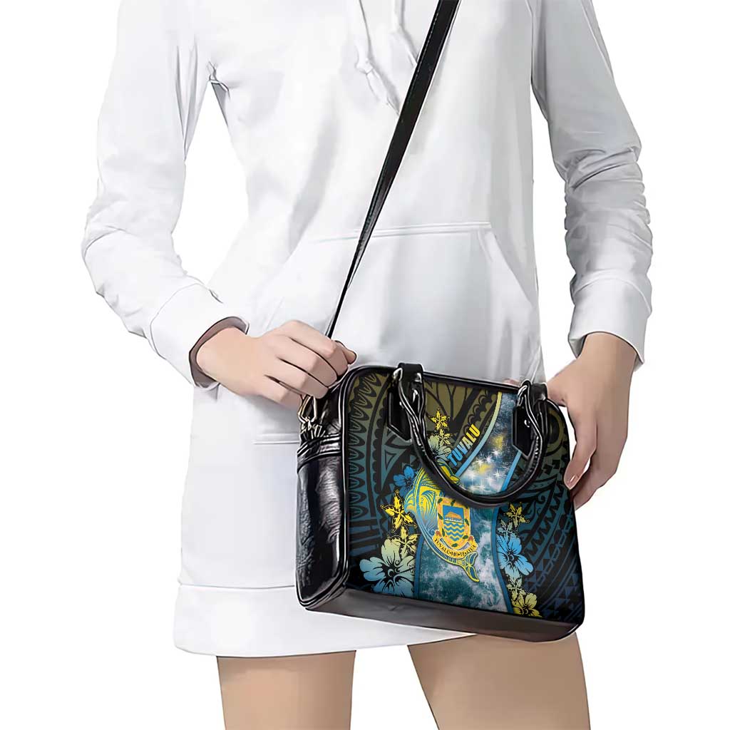 Tuvalu Shoulder Handbag Dolphin On The Waves DT05 - Polynesian Pride