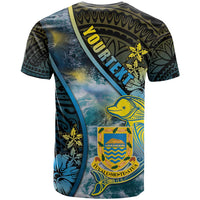 Personalised Tuvalu T Shirt Dolphin On The Waves DT05 - Polynesian Pride
