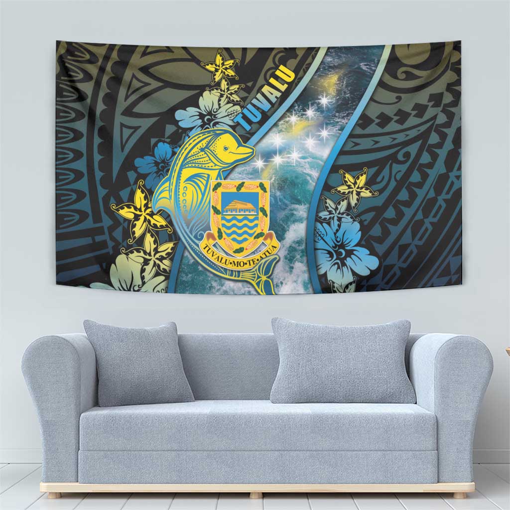 Tuvalu Tapestry Dolphin On The Waves DT05 - Polynesian Pride