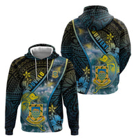 Personalised Tuvalu Zip Hoodie Dolphin On The Waves DT05 - Polynesian Pride