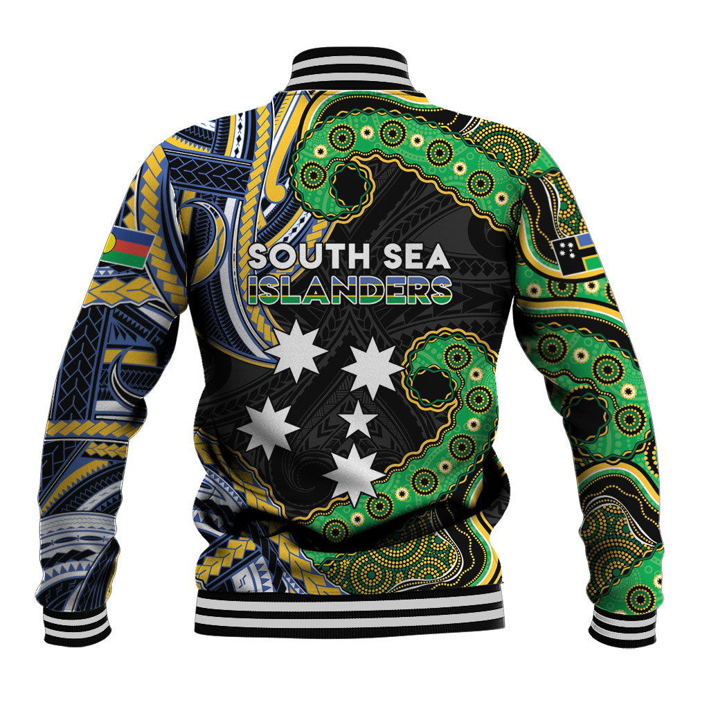 South Sea Islanders And New Caledonia Baseball Jacket Nautilus Shell Southern Cross Tribal Pattern DT05 - Polynesian Pride