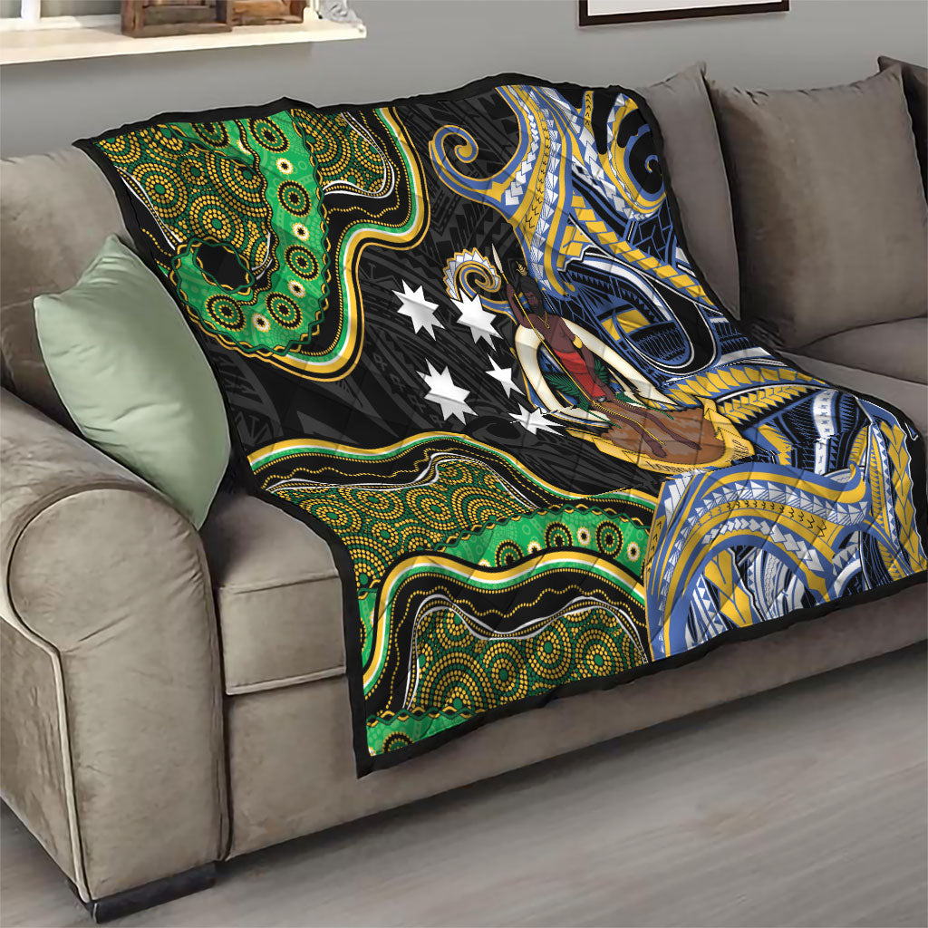 South Sea Islanders And Vanuatu Quilt Boar Tusk Warrior Southern Tribal Pattern DT05 - Polynesian Pride