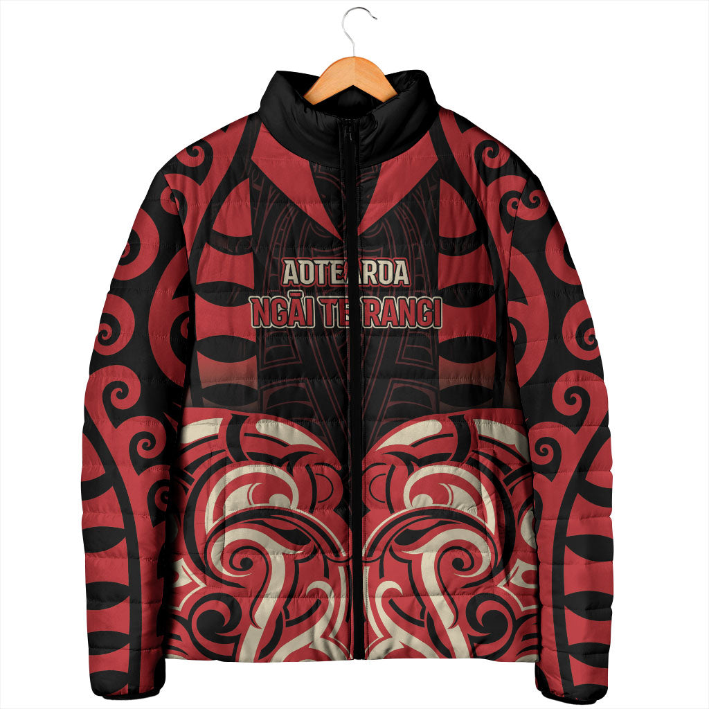 Custom Aotearoa Ngai Te Rangi Padded Jacket New Zealand Traditional Maori Pattern DT05 - Polynesian Pride