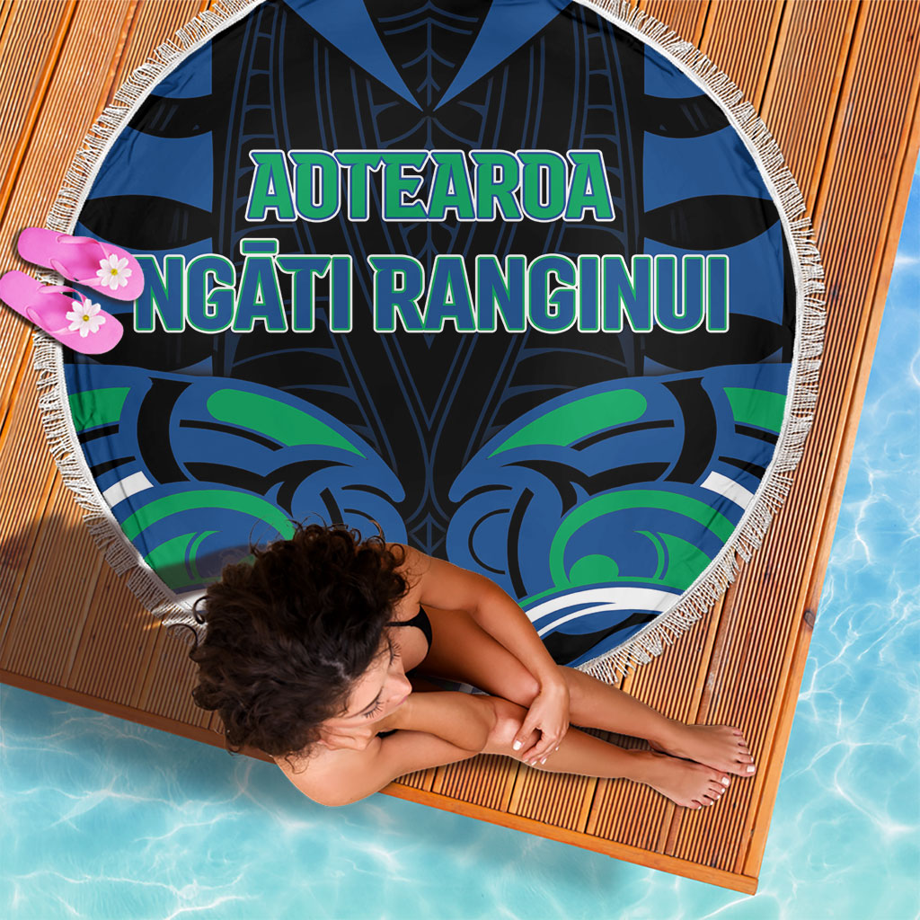 Aotearoa Ngati Ranginui Beach Blanket New Zealand Traditional Maori Pattern DT05 - Polynesian Pride