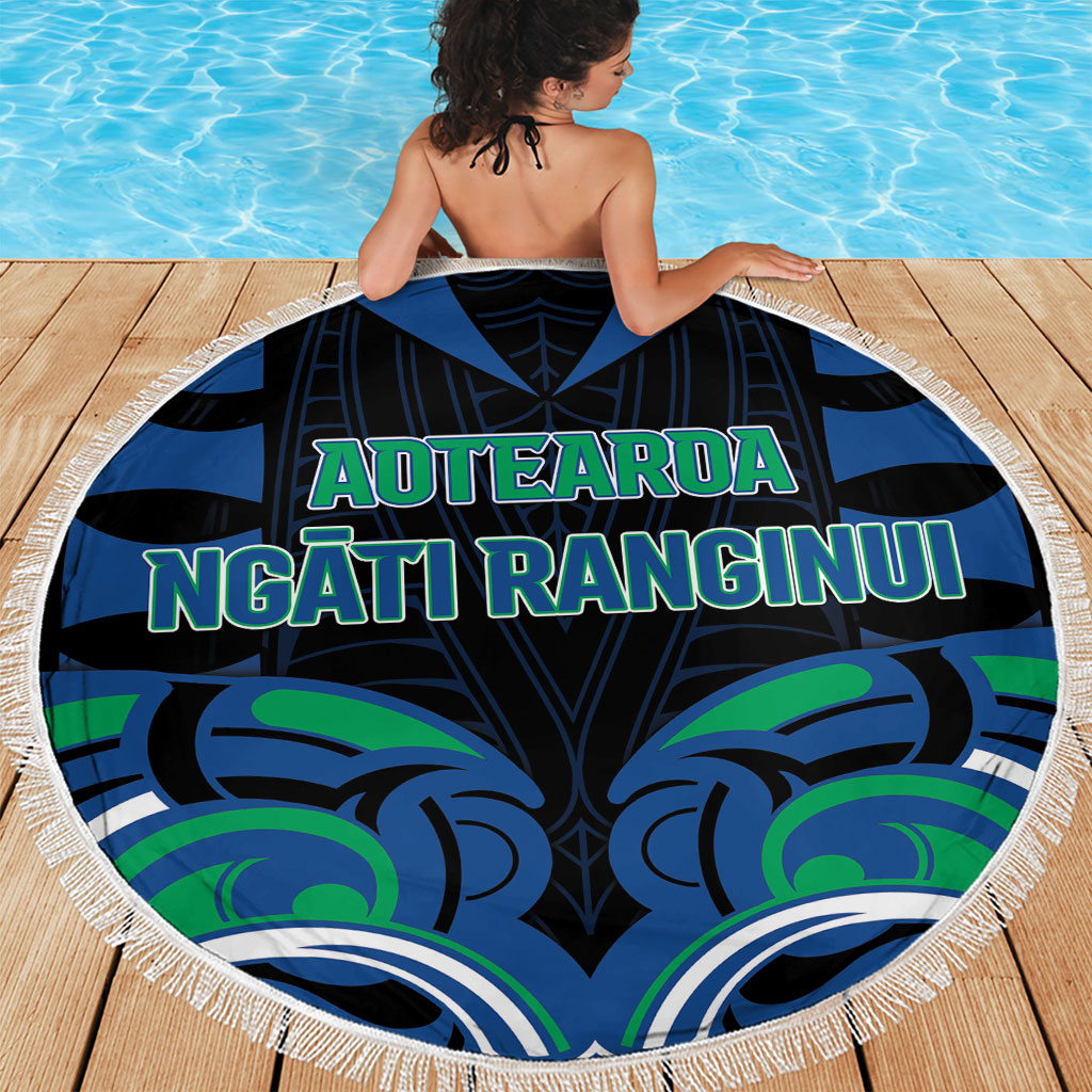 Aotearoa Ngati Ranginui Beach Blanket New Zealand Traditional Maori Pattern DT05 - Polynesian Pride