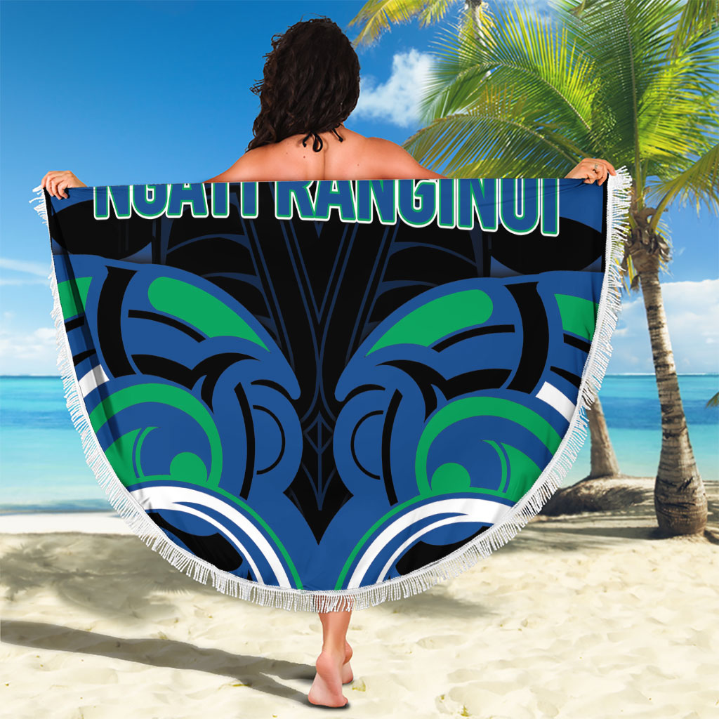 Aotearoa Ngati Ranginui Beach Blanket New Zealand Traditional Maori Pattern DT05 - Polynesian Pride