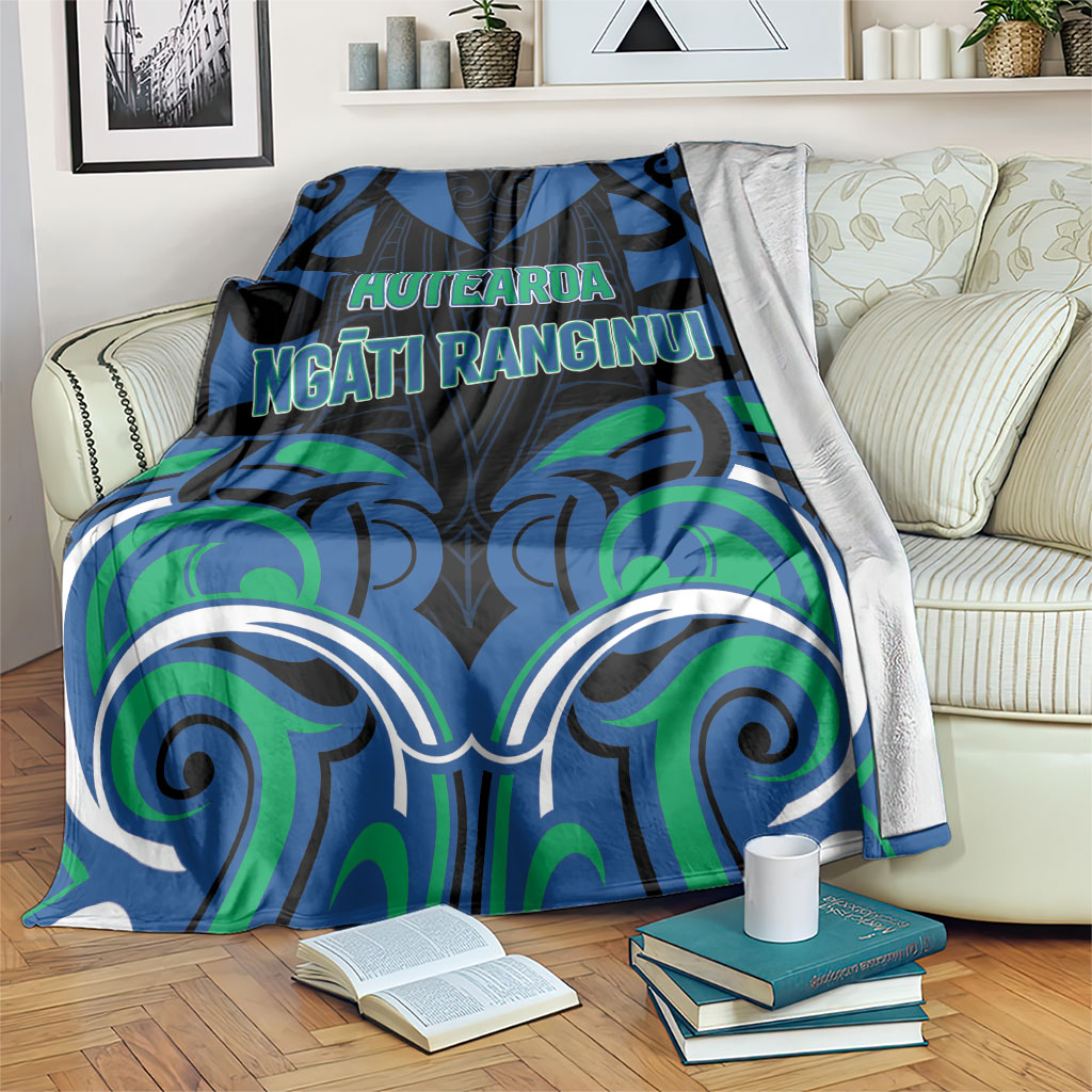 Aotearoa Ngati Ranginui Blanket New Zealand Traditional Maori Pattern DT05 Navy - Polynesian Pride
