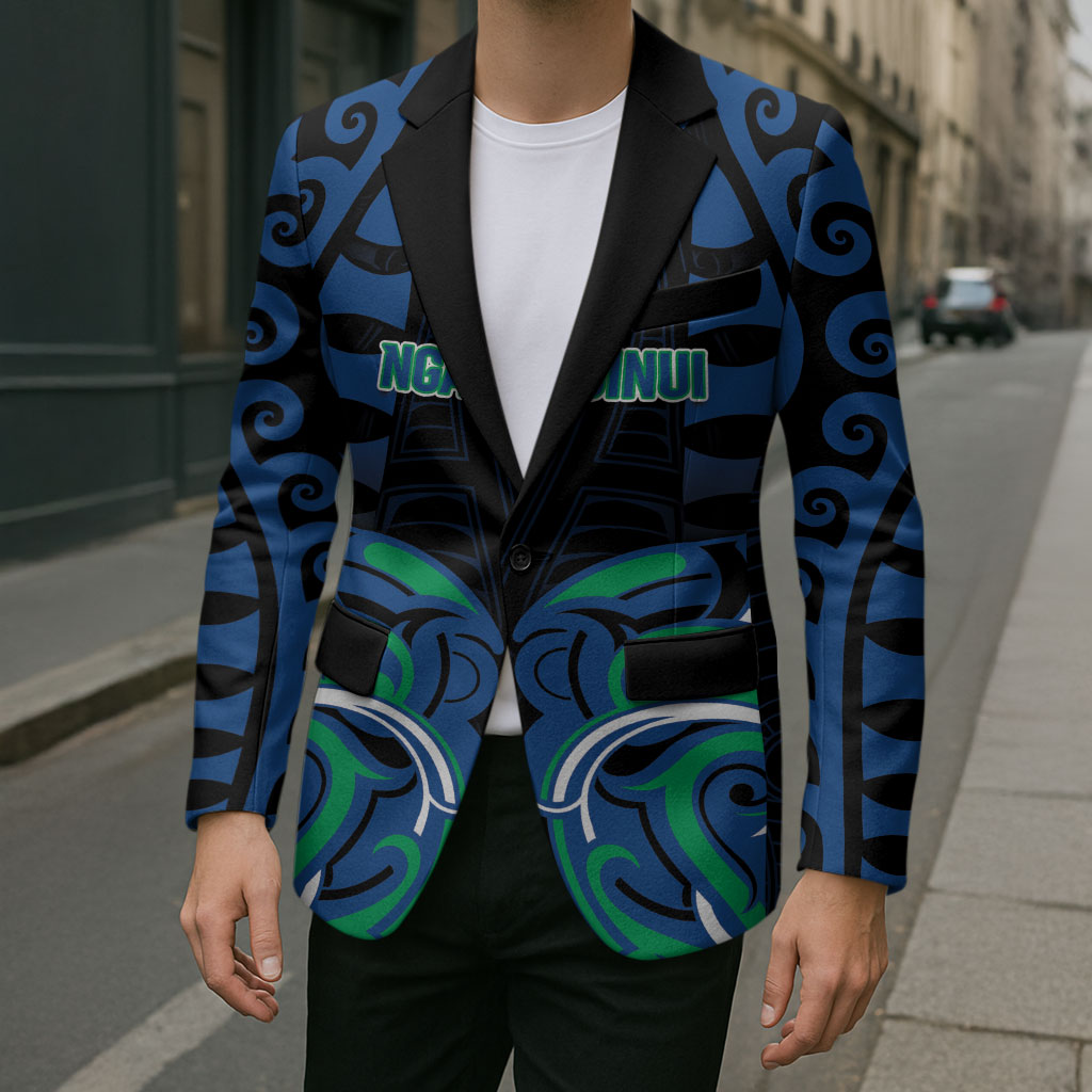 Custom Aotearoa Ngati Ranginui Blazer New Zealand Traditional Maori Pattern DT05 - Polynesian Pride