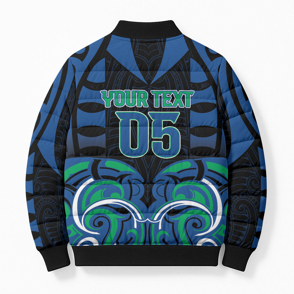 Custom Aotearoa Ngati Ranginui Bomber Puffer Jacket New Zealand Traditional Maori Pattern DT05 - Polynesian Pride