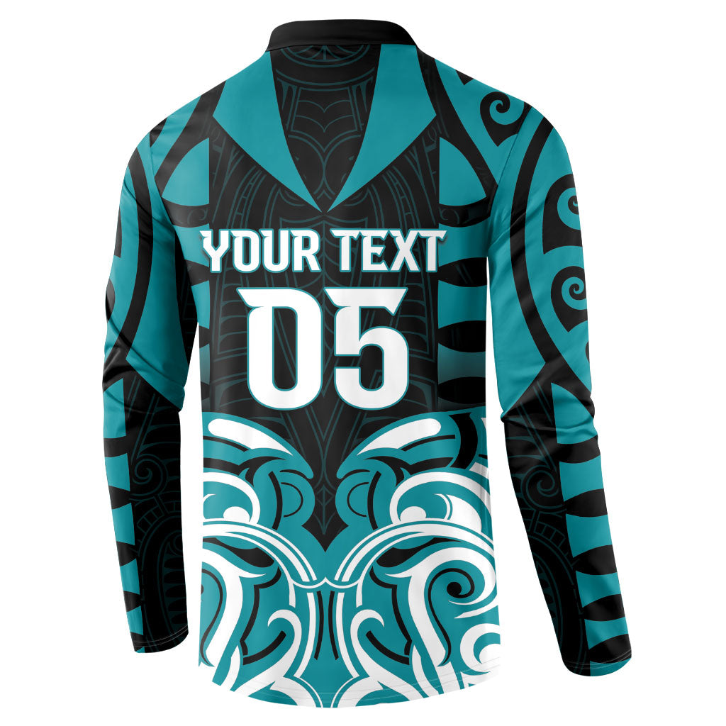 Custom Aotearoa Tapuika Button Sweatshirt New Zealand Traditional Maori Pattern DT05 - Polynesian Pride