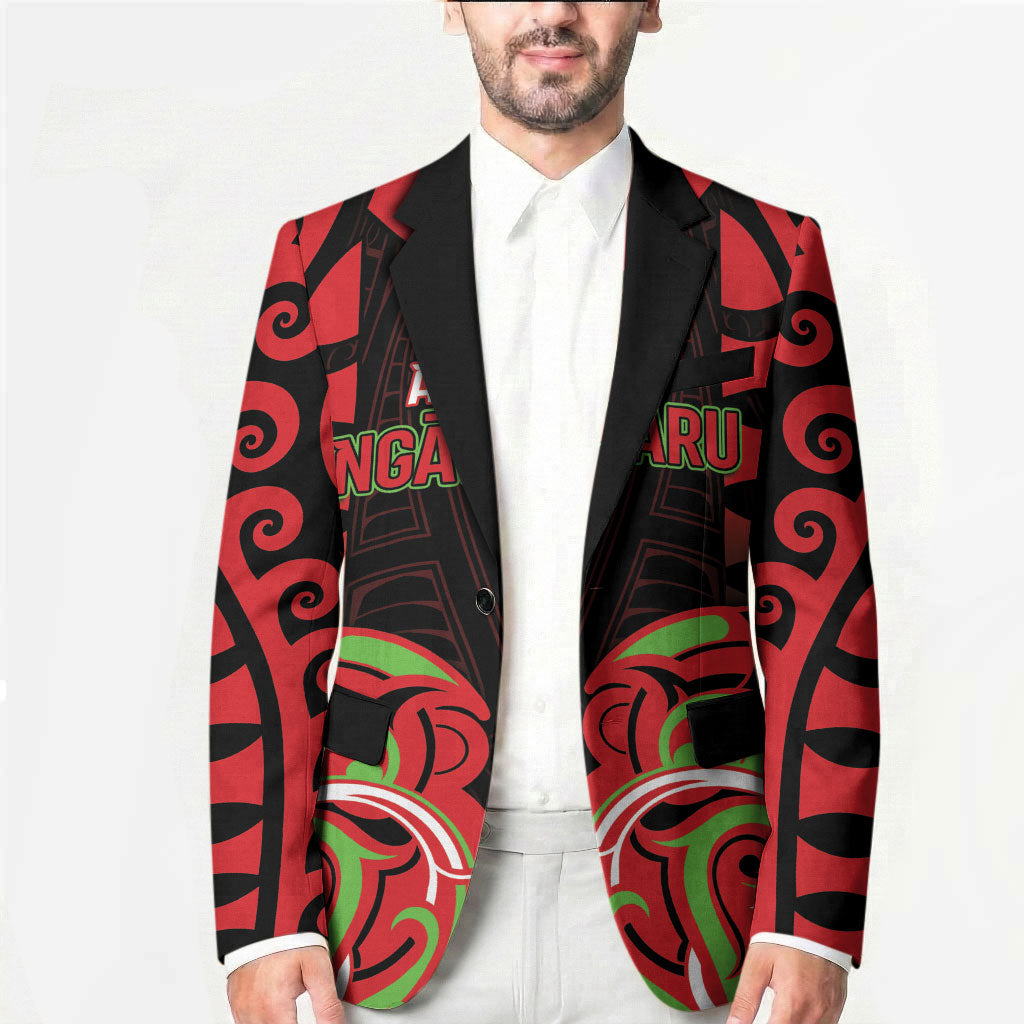 Custom Aotearoa Ngati Maru Blazer New Zealand Traditional Maori Pattern DT05 - Polynesian Pride