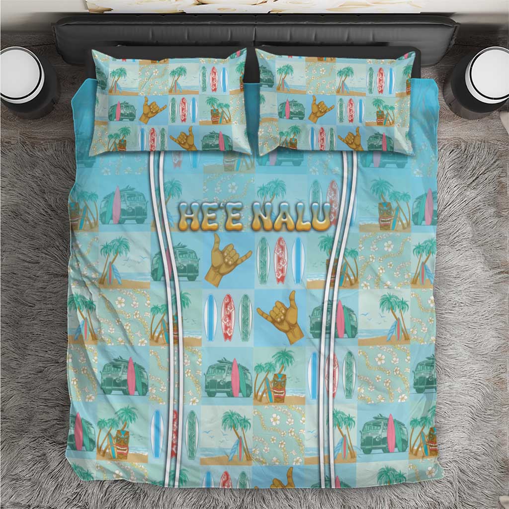 Hawaii Surfing Bedding Set He'e Nalu DT05 Blue - Polynesian Pride