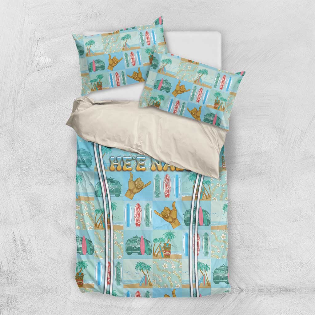 Hawaii Surfing Bedding Set He'e Nalu DT05 US Twin 172cm x 218cm Blue - Polynesian Pride