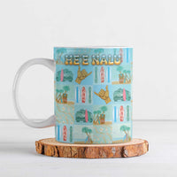 Custom Hawaii Surfing Ceramic Mug He'e Nalu DT05 Blue - Polynesian Pride