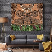 Polynesia Maui Tattoo Inspired Tapestry Tropical Leaf Skirt Costume DT05 Beige - Polynesian Pride