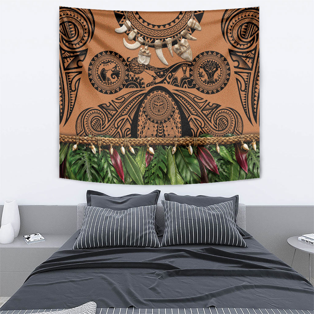 Polynesia Maui Tattoo Inspired Tapestry Tropical Leaf Skirt Costume DT05 - Polynesian Pride