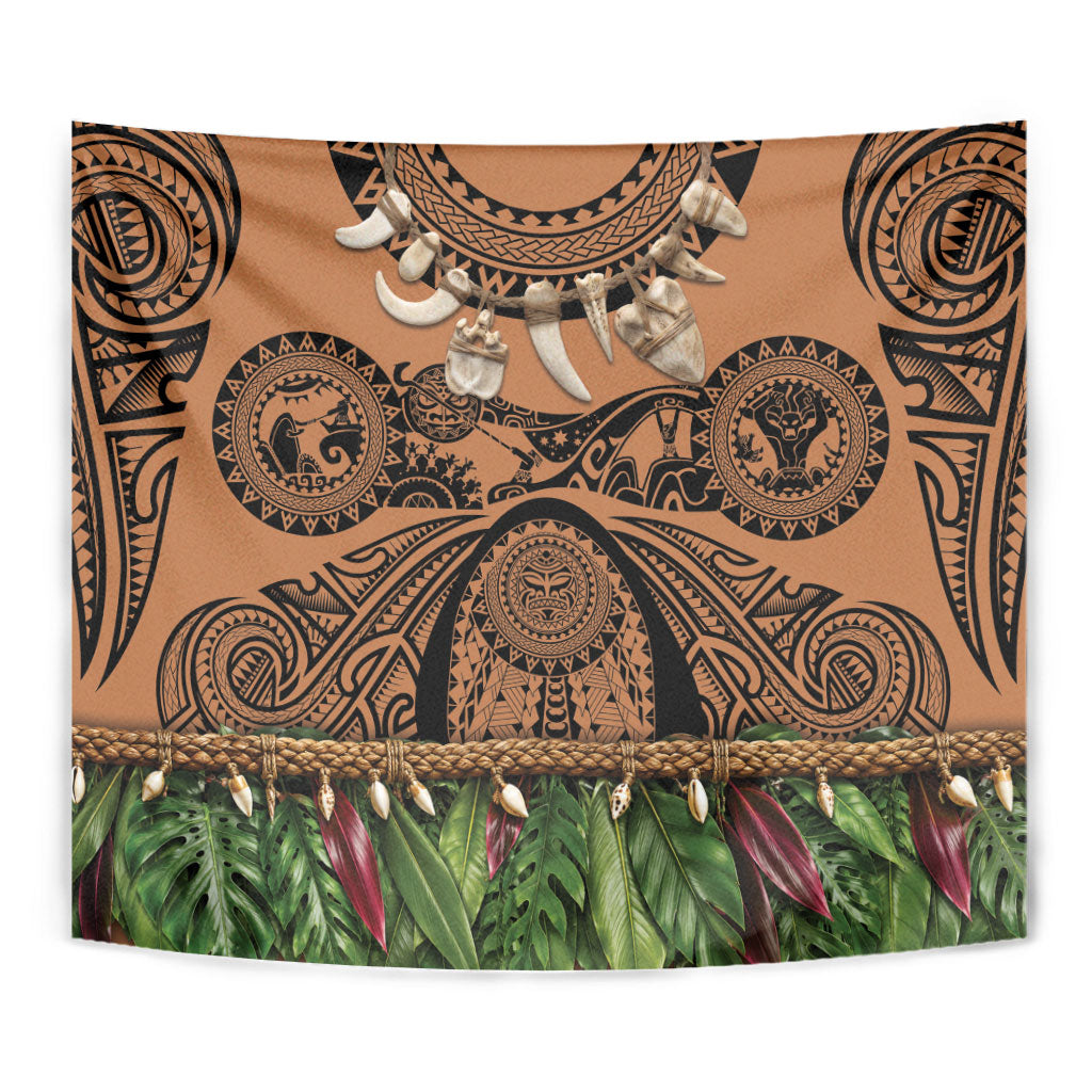 Polynesia Maui Tattoo Inspired Tapestry Tropical Leaf Skirt Costume DT05 - Polynesian Pride