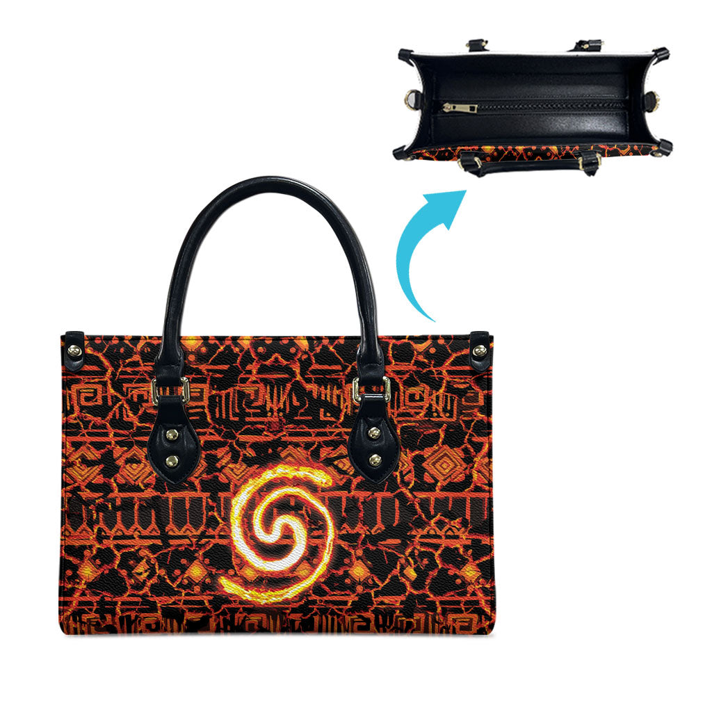 Polynesia Lava Monster Cosplay Leather Bag Fiery Glowing Volcano Crack Pattern DT05 - Polynesian Pride