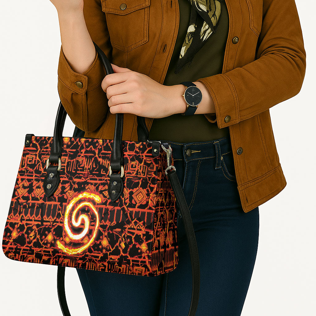 Polynesia Lava Monster Cosplay Leather Bag Fiery Glowing Volcano Crack Pattern DT05 - Polynesian Pride