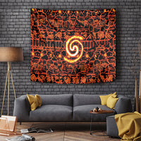 Polynesia Lava Monster Cosplay Tapestry Fiery Glowing Volcano Crack Pattern DT05 Red - Polynesian Pride