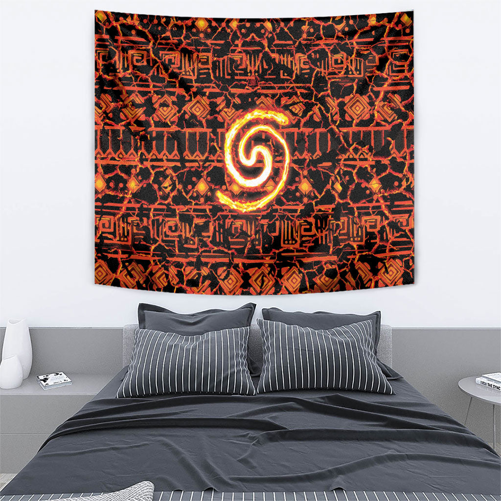 Polynesia Lava Monster Cosplay Tapestry Fiery Glowing Volcano Crack Pattern DT05 - Polynesian Pride