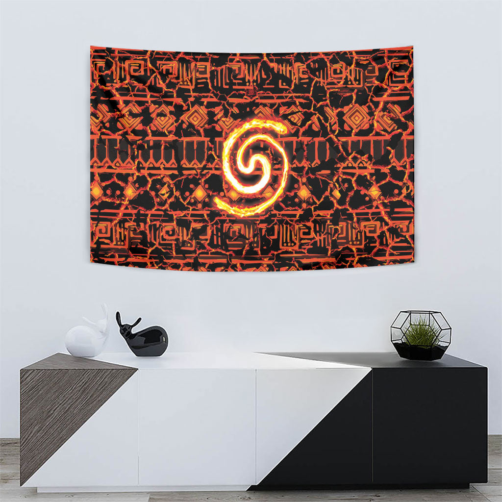 Polynesia Lava Monster Cosplay Tapestry Fiery Glowing Volcano Crack Pattern DT05 - Polynesian Pride