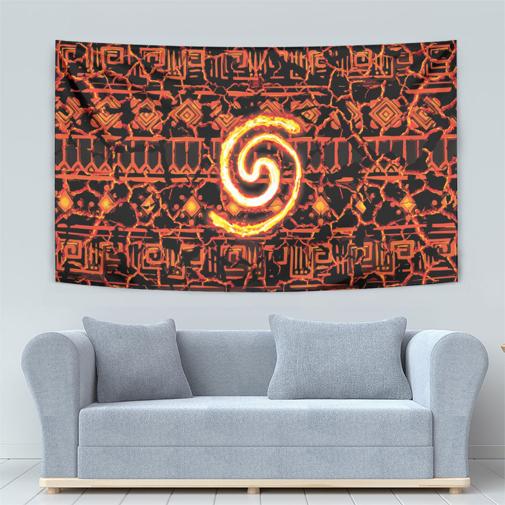 Polynesia Lava Monster Cosplay Tapestry Fiery Glowing Volcano Crack Pattern DT05 - Polynesian Pride