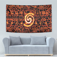 Polynesia Lava Monster Cosplay Tapestry Fiery Glowing Volcano Crack Pattern DT05 - Polynesian Pride