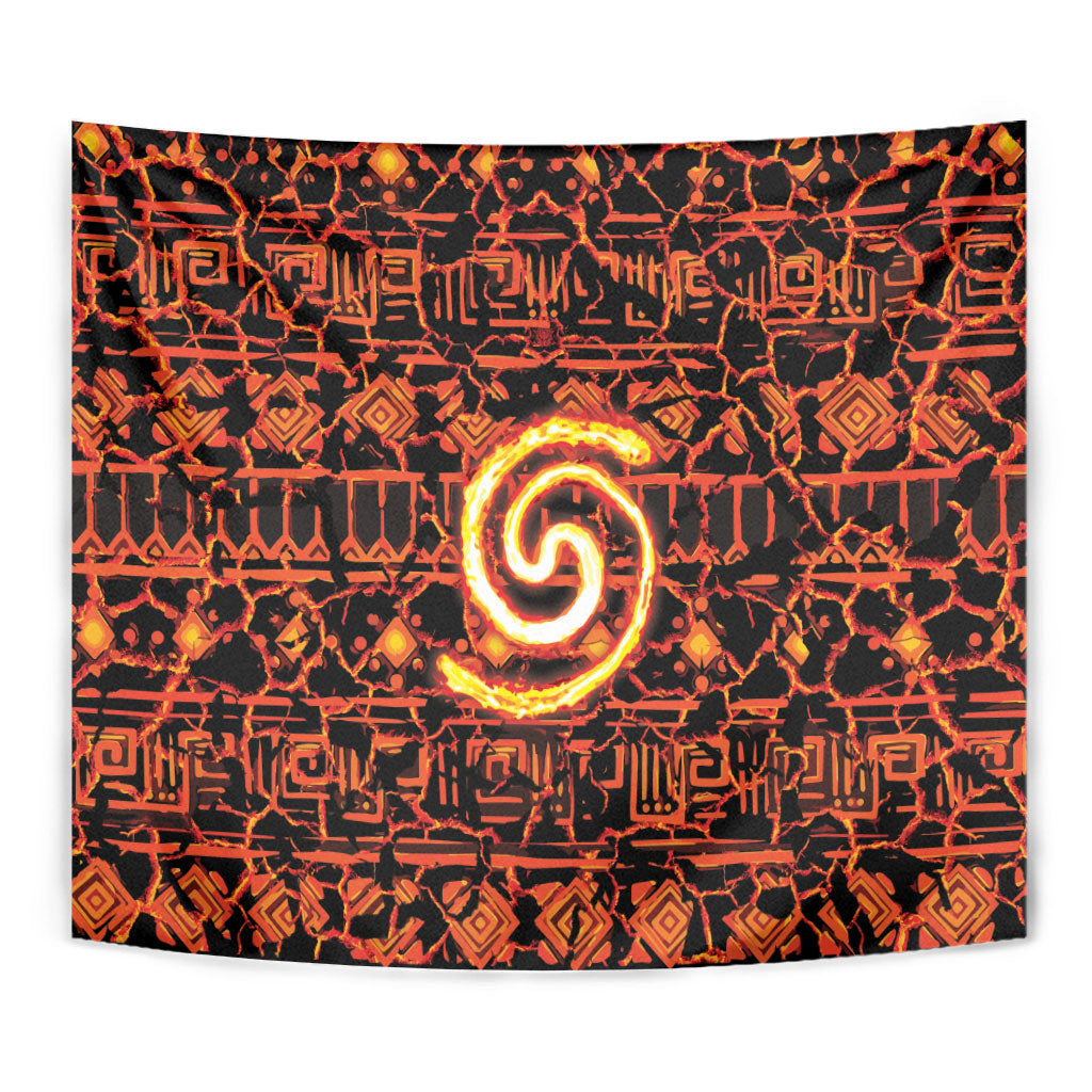 Polynesia Lava Monster Cosplay Tapestry Fiery Glowing Volcano Crack Pattern DT05 - Polynesian Pride