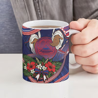 American Samoa Manuia Le Kerisimasi Ceramic Mug Jesus Hands Bethlehem Star Hibiscus DT05 - Polynesian Pride