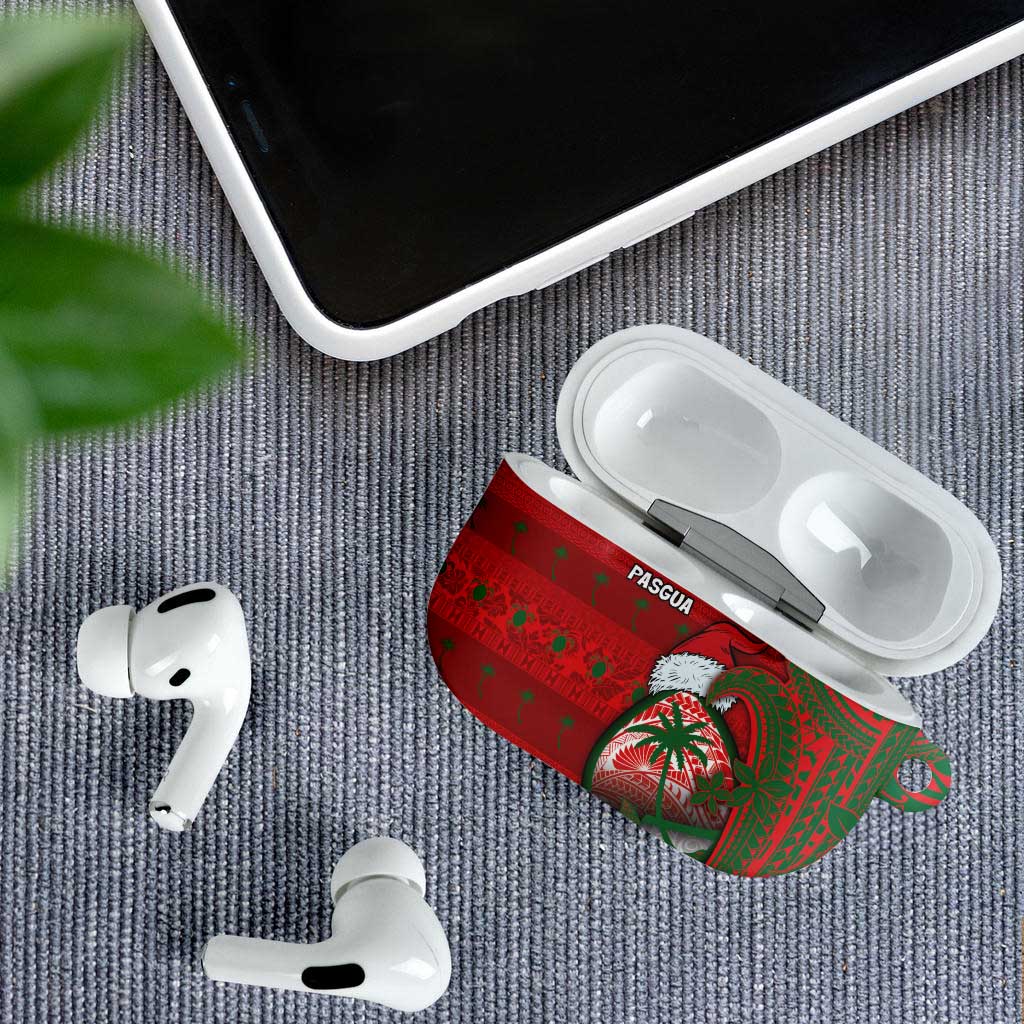 Guam Christmas AirPods Case Chamorro Seal Hat Santa Tribal Waves DT05 - Polynesian Pride