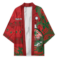 Guam Christmas Kimono Chamorro Seal Hat Santa Tribal Waves DT05 Unisex Red - Polynesian Pride