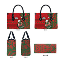 Guam Christmas Leather Bag Chamorro Seal Hat Santa Tribal Waves DT05 - Polynesian Pride