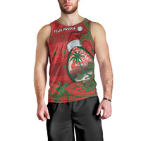 Guam Christmas Men Tank Top Chamorro Seal Hat Santa Tribal Waves DT05 - Polynesian Pride