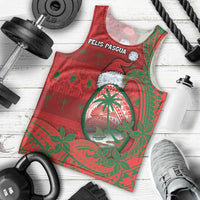 Guam Christmas Men Tank Top Chamorro Seal Hat Santa Tribal Waves DT05 - Polynesian Pride