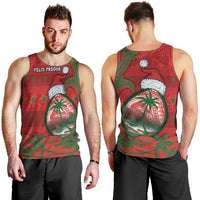 Guam Christmas Men Tank Top Chamorro Seal Hat Santa Tribal Waves DT05 - Polynesian Pride