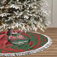 Guam Christmas Tree Skirt Chamorro Seal Hat Santa Tribal Waves DT05 - Polynesian Pride