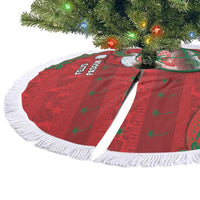 Guam Christmas Tree Skirt Chamorro Seal Hat Santa Tribal Waves DT05 - Polynesian Pride