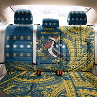 Nauru Christmas Back Car Seat Cover Frigatebird Bird Santa Tribal Waves DT05 - Polynesian Pride