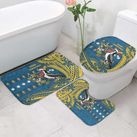 Nauru Christmas Bathroom Set Frigatebird Bird Santa Tribal Waves DT05 - Polynesian Pride