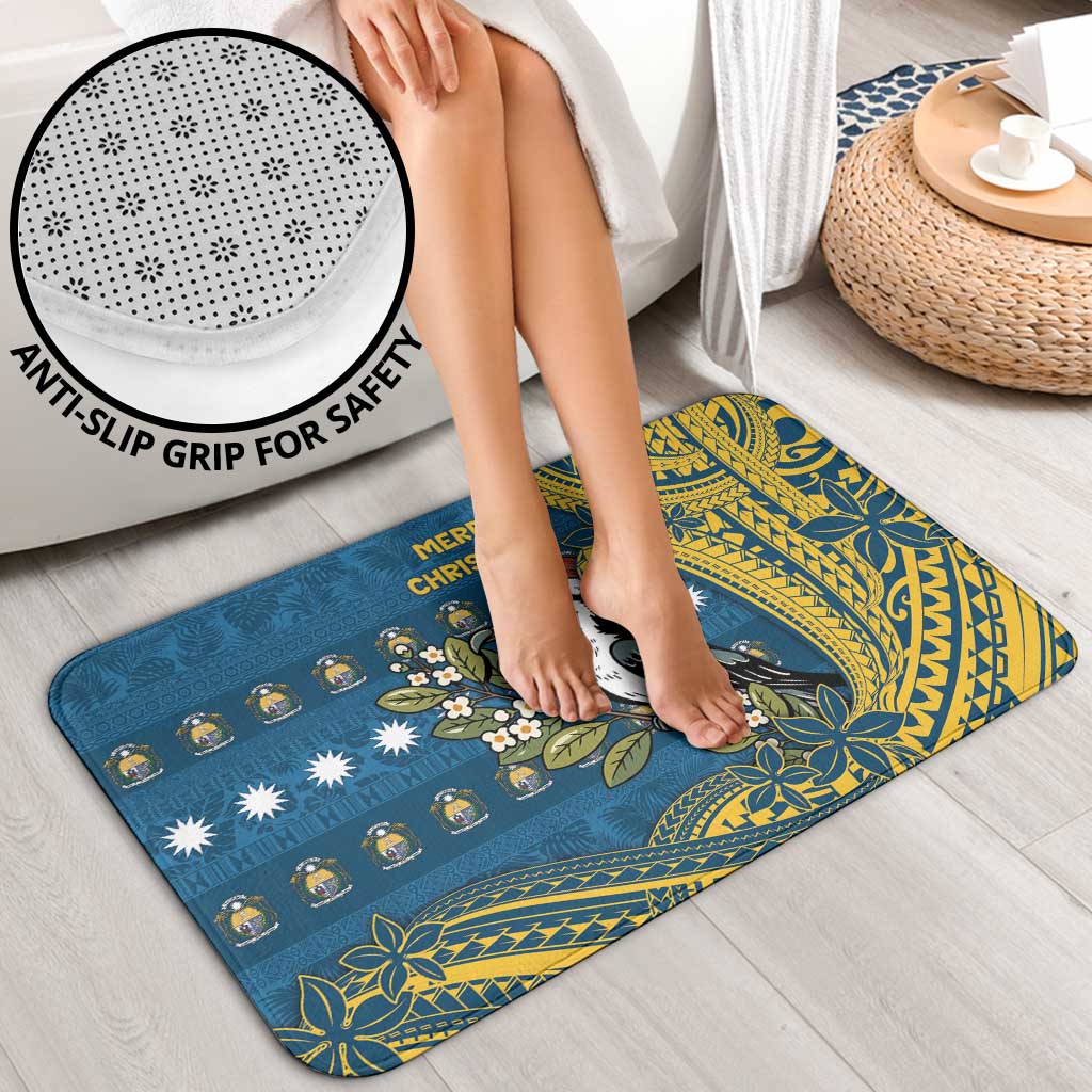Nauru Christmas Bathroom Set Frigatebird Bird Santa Tribal Waves DT05 - Polynesian Pride